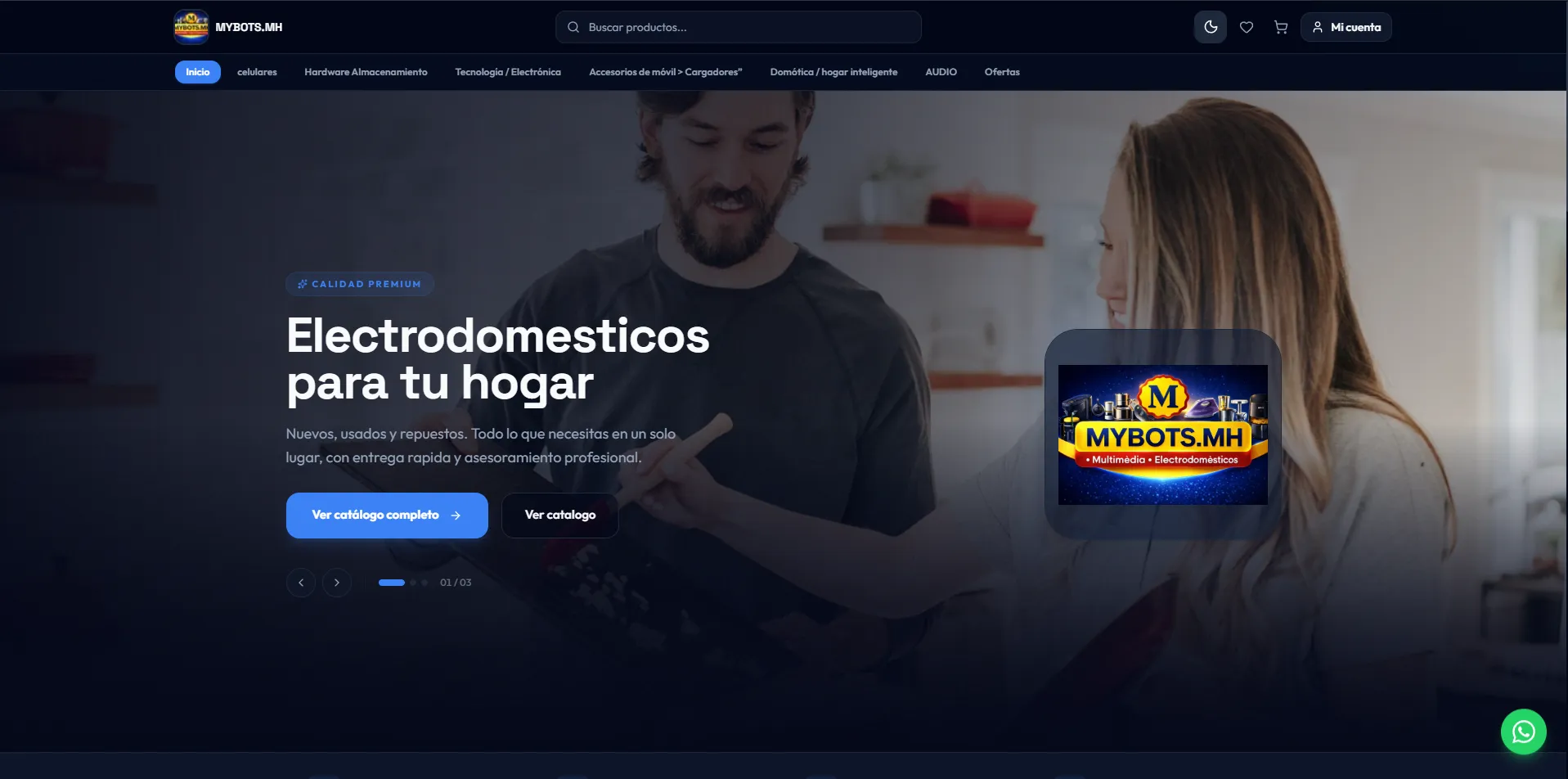 Vista de MyBots.mh E-commerce